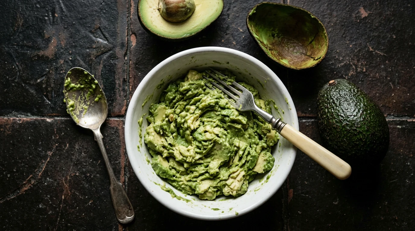 guacamole maison en préparation