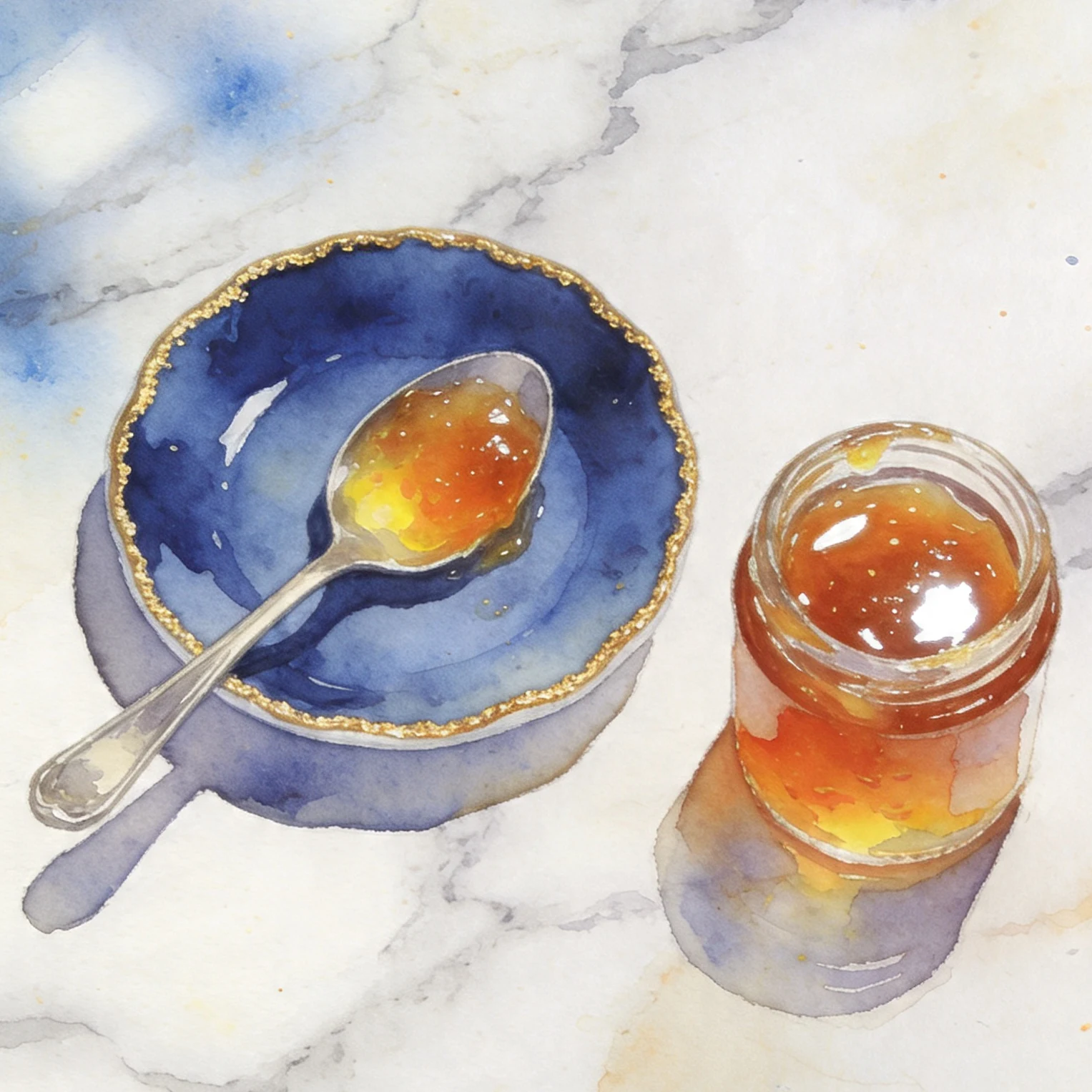 Pot de chutney ouvert
