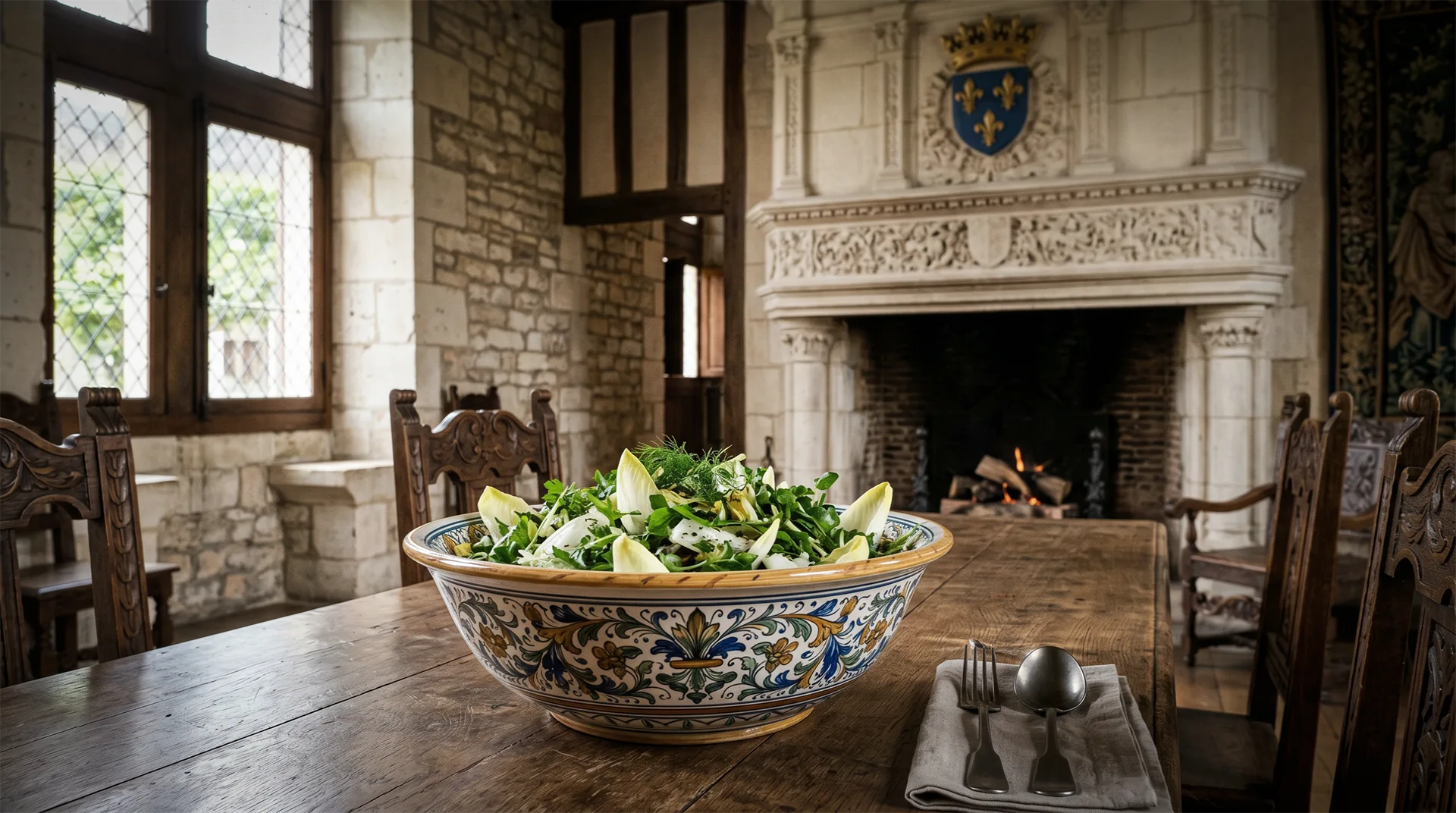 Bol de salade italienne au Clos Lucé
