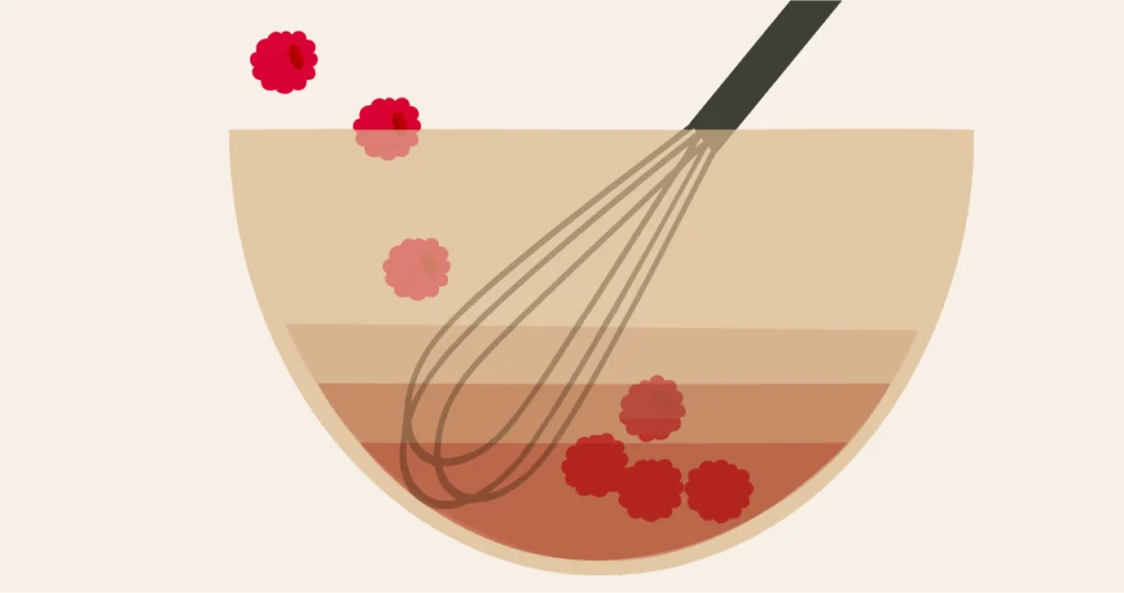 bol de vinaigrette à la framboise
