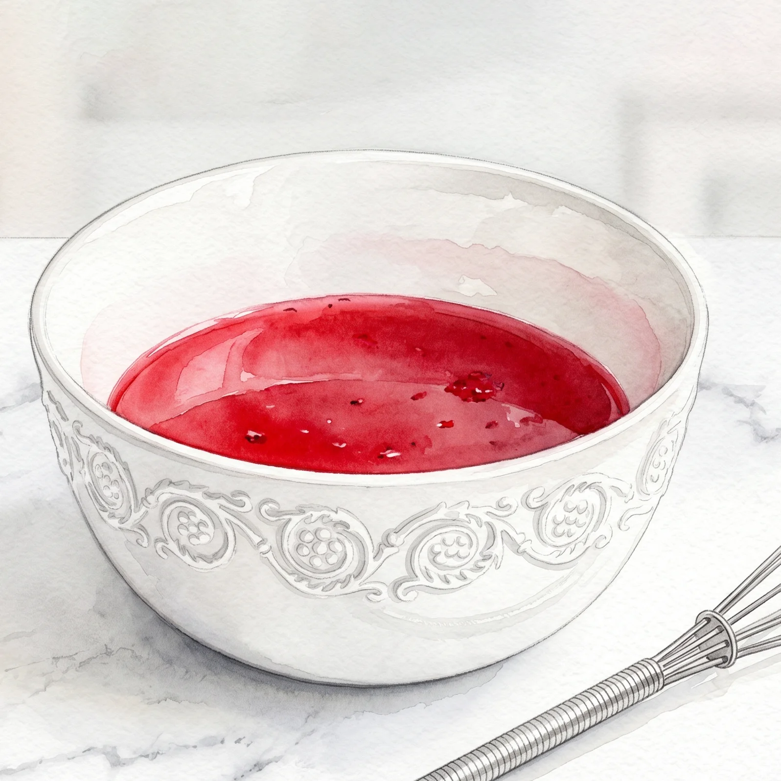 Bol de vinaigrette à la framboise