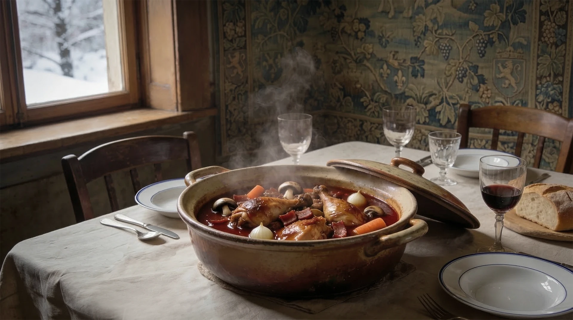 Coq au vin inspiré de l'univers de Colette