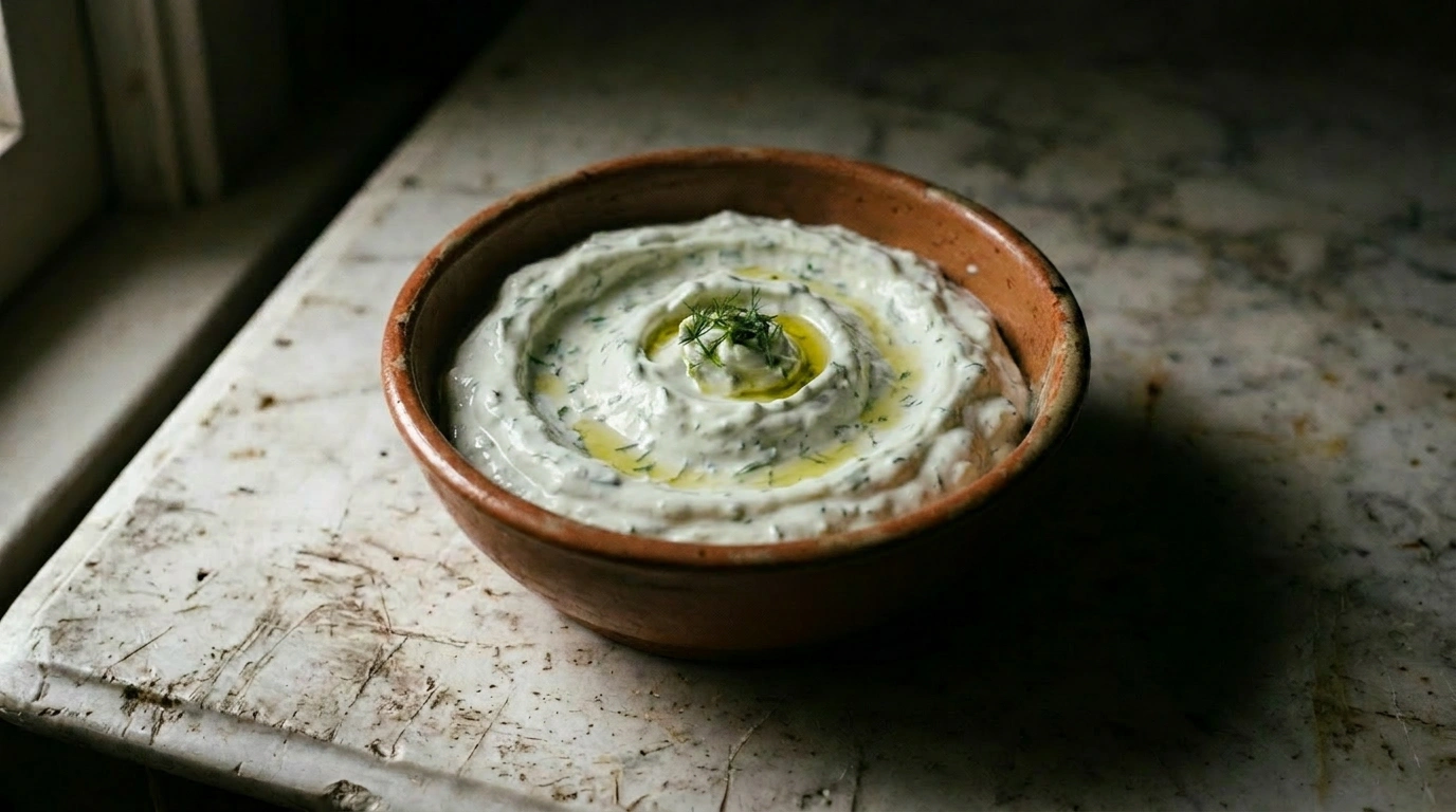 tzatziki dans un bol en céramique