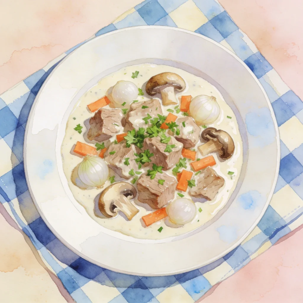 assiette de blanquette de veau