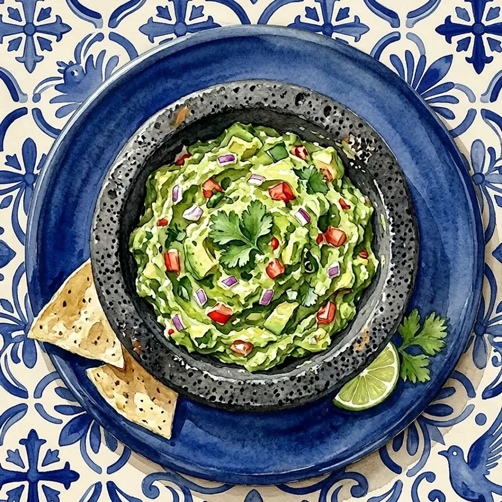 illustration de guacamole maison