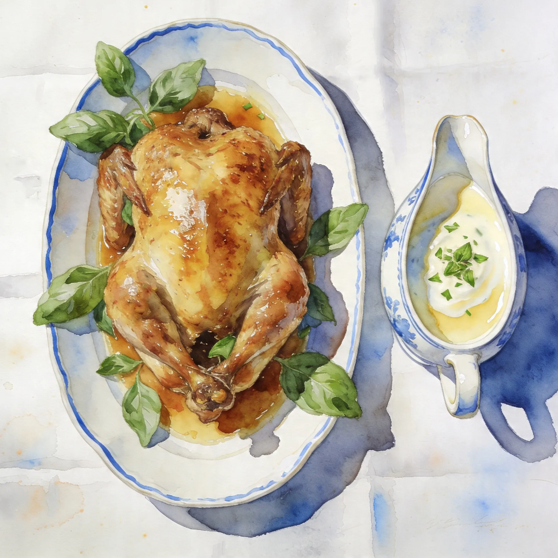 poulet au basilic et sauce à la crème basilic