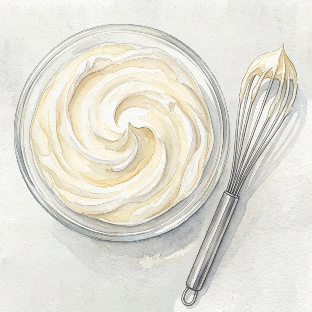 illustration d'une crème mousseline dans un bol en verre